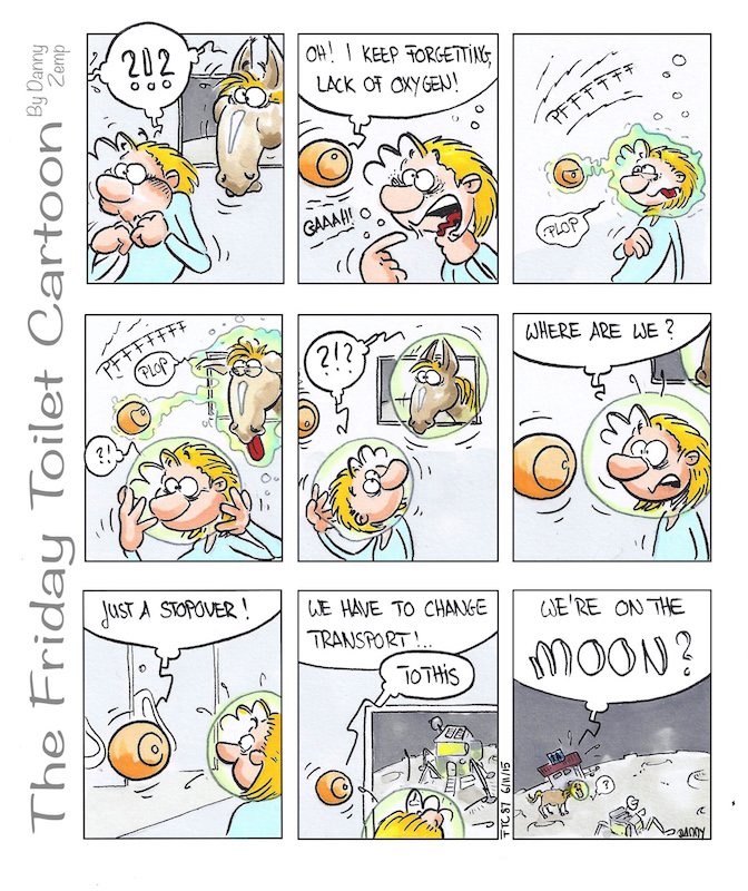 The Toilet Cartoons, page 85 to 88, Moon